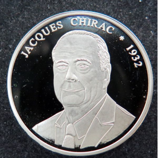 médaille les présidents français Jacques Chirac 1932 dans son écrin plastique