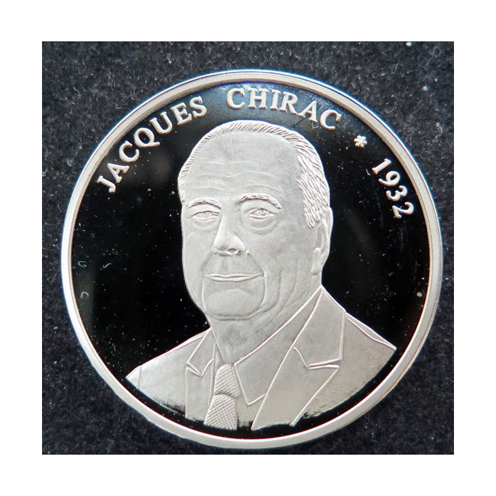 médaille les présidents français Jacques Chirac 1932 dans son écrin plastique