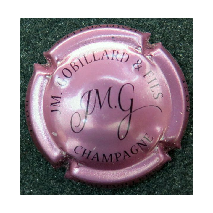 Capsule Muselet de bouteille de champagne GOBILLARD J.M. et Fils n° 28 rosé et noir