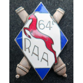 64° RAA : 64° régiment d'artillerie d'Afrique Chobillon poinçon rond en émail