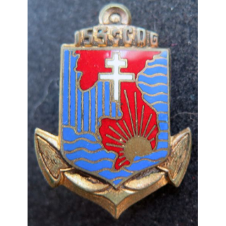 153° CQGEO : 153° compagnie de quartier général en Extrême Orient Drago Olivier Métra en émail