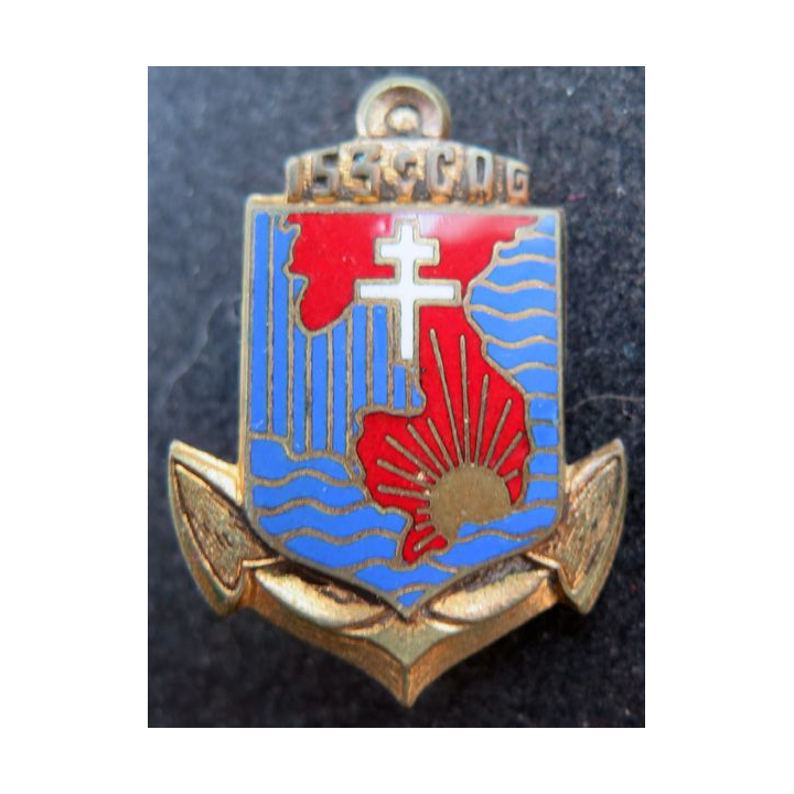 153° CQGEO : 153° compagnie de quartier général en Extrême Orient Drago Olivier Métra en émail