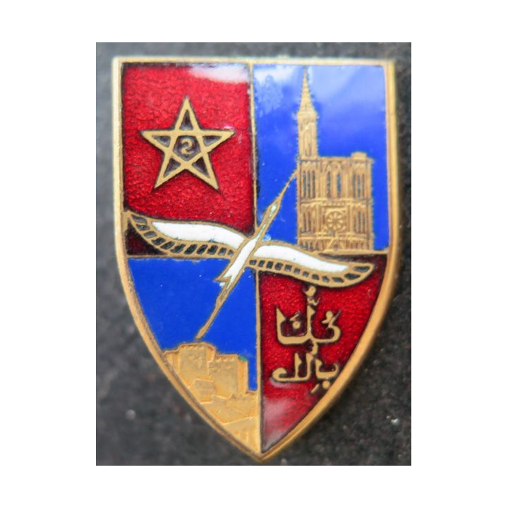 2° DIM :  2° division d'Infanterie marocaine de fabrication Drago Béranger Déposé en émail