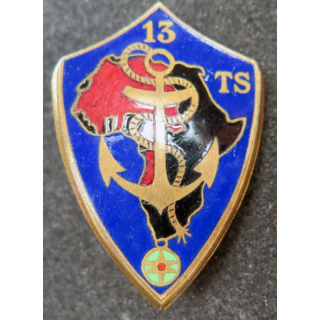  13° régiment de tirailleurs sénégalais Drago Béranger plat en émail