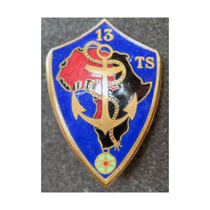  13° régiment de tirailleurs sénégalais Drago Béranger plat en émail