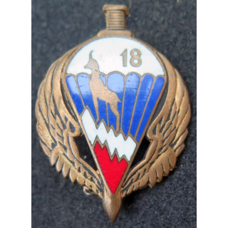 18° RIPC : 18° régiment d'infanterie parachutiste de choc Drago Olivier Métra déposé épingle ressoudée