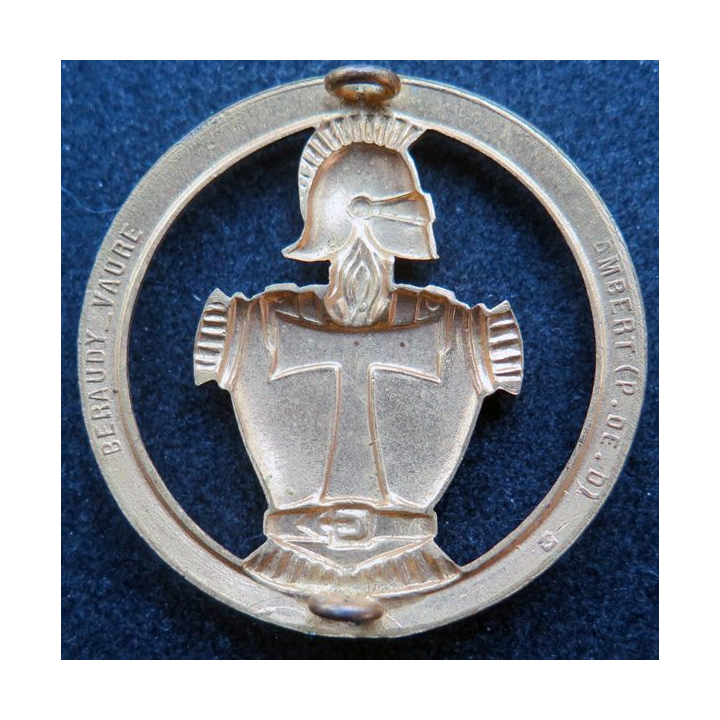 TRANS : insigne de béret des transmissions de fabrication Beraudy Vaure