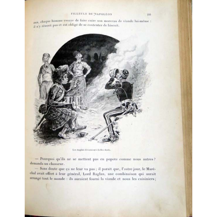 Vieux livre cartonné intitulé Filleuls de Napoléon 1830-1870 DENRIT