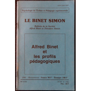 Le Binet Simon  N° 607 - Alfred Binet et les profils pédagogiques, Imprimerie Tardy (1986)