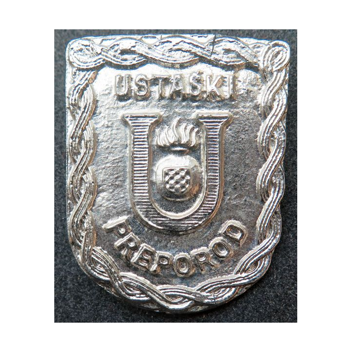 Insigne de la renaissance oustachi croate Ustaski Preporod argenté