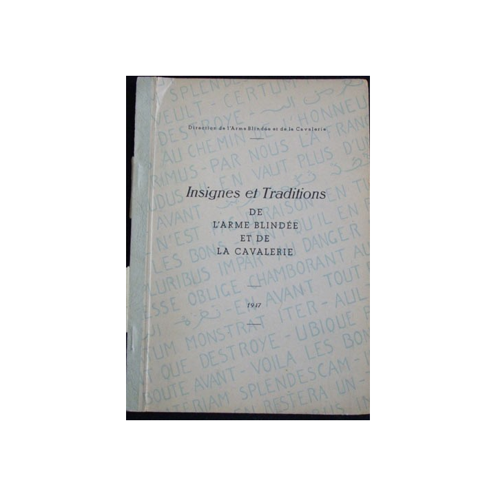 Insignes et traditions de l'armé blindée et de la cavalerie 1947