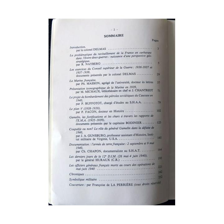 Revue Historique des armées - N° 4 - 1979