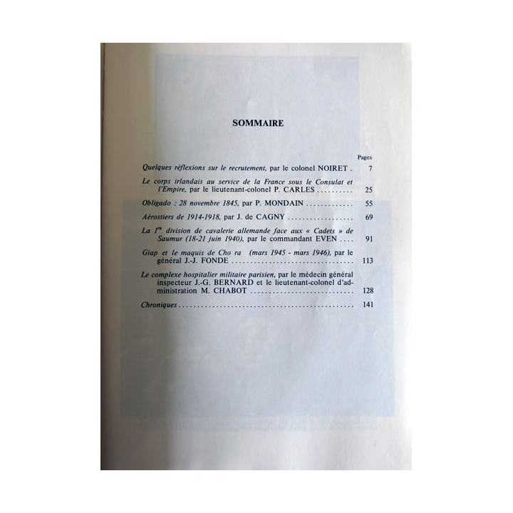Revue Historique des armées - 3° année N° 2 - 1976