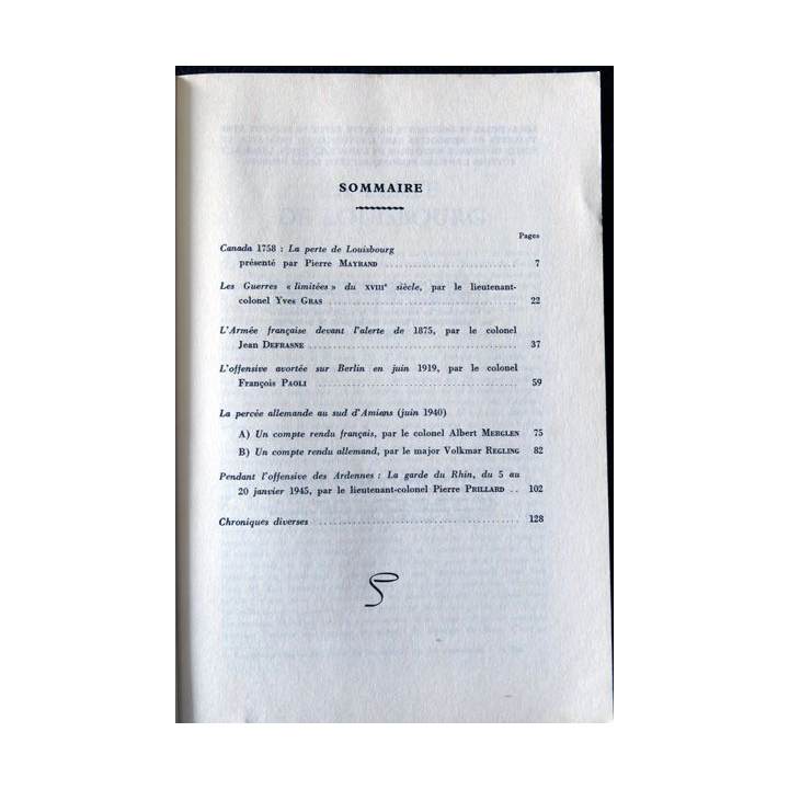 Revue Historique de l'armée - 26° année N° 1 - 1970