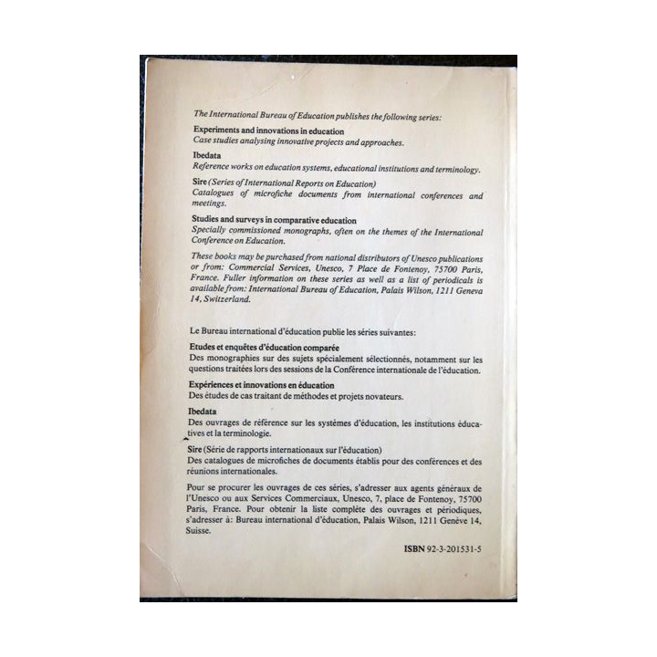 Thesaurus de l'éducation Unesco : BIE, édité par Ibedata UNESCO