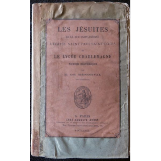 L'église Saint-Paul-Saint-Louis et lycée Charlemagne notice historique de E. De Ménorval Auguste Aubry Libraire