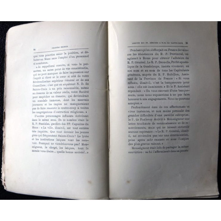 Souvenir de N-D de Sainte croix au Mans de 1868 à 1880 par le R.P. Caille de Rochemonteix, Leguicheux-Gallienne Imprimeur