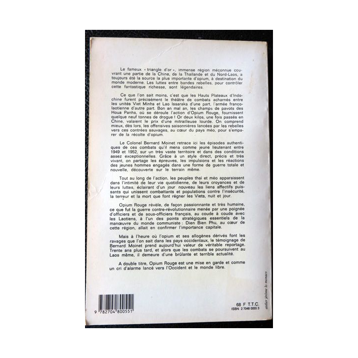 Opium rouge de Bernard Moinet, Editions France-Empire