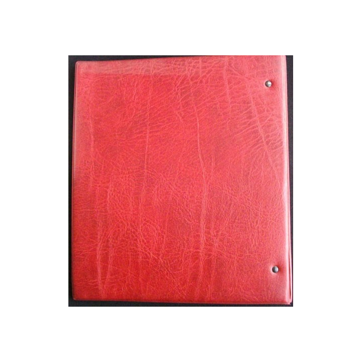 1.CLASSEUR ROUGE POUR INSIGNES (POUR 4/5 FEUILLES) USAGÉ PARA
