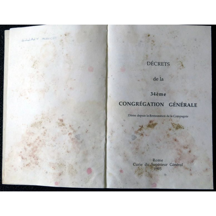 Décrets de la 34° congrégration générale - Compagnie de Jésus