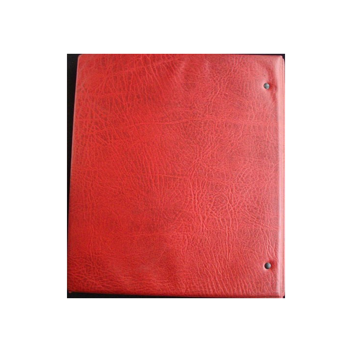 1.CLASSEUR ROUGE POUR INSIGNES (POUR 4/5 FEUILLES) USAGÉ