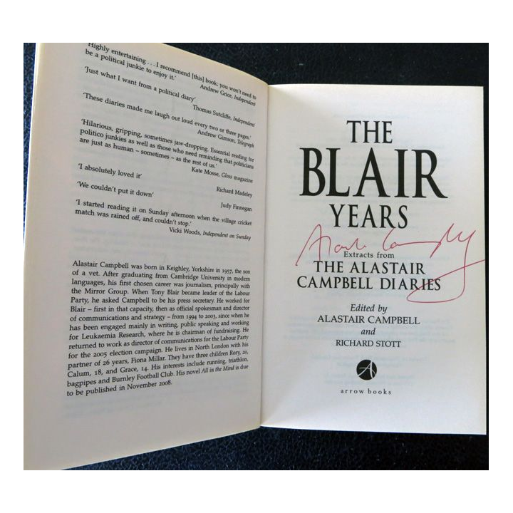 The Blair Years extracts from The Alatair Campbell Diaries de Arrow Books