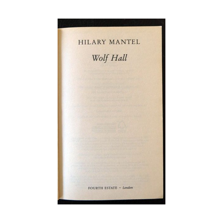 Wolf Hall de Hilary Mantel Editions Fourth Estate London
