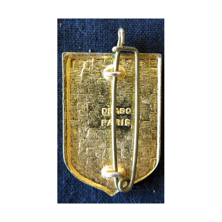 CRS 52 : insigne de la compagnie républicaine de sécurité n° 52 Sancerre, fabrication Drago Paris
