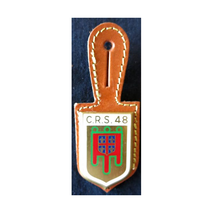 CRS 48 : insigne de la compagnie républicaine de sécurité n° 48 Clermont Ferrand, fabrication Drago Paris