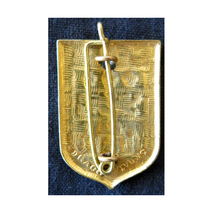 CRS 14 : insigne de la compagnie républicaine de sécurité n° 14 Cenon, fabrication Drago Paris