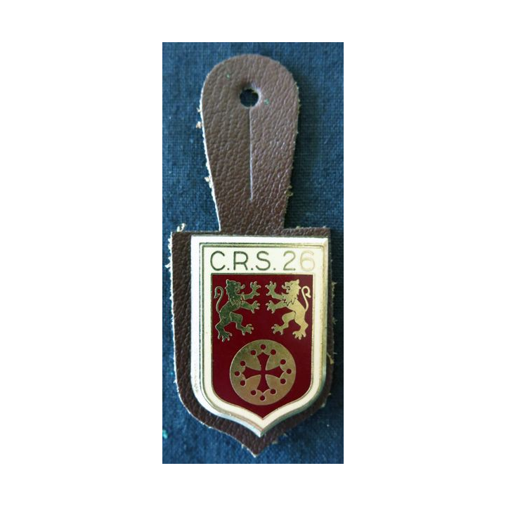 CRS 26 : insigne de la compagnie républicaine de sécurité n° 26 Toulouse, fabrication Y. Delsart