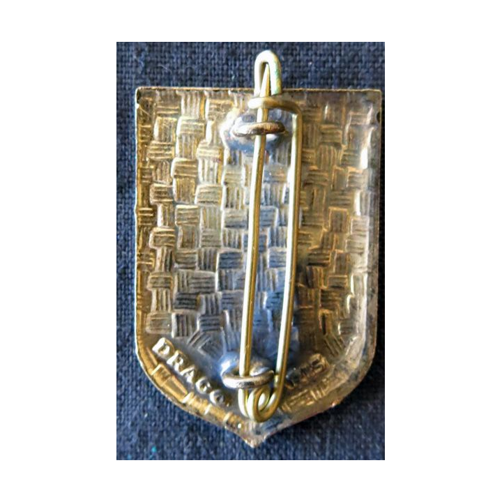 CRS 38: insigne de la compagnie républicaine de sécurité n° 38 Illzach, fabrication Drago Paris