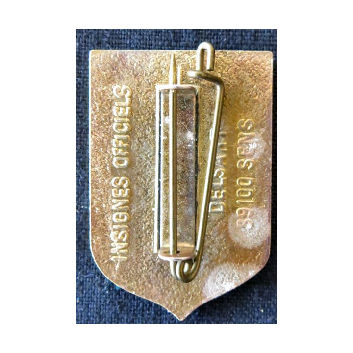 CRS 45: insigne de la compagnie républicaine de sécurité n° 45 de Chassieu, fabrication Delsart Sens