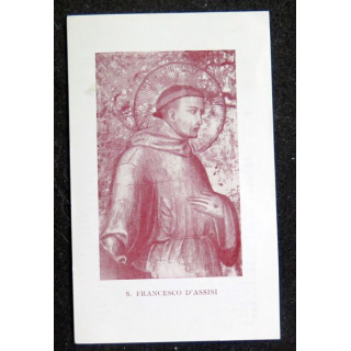 IMAGE PIEUSE : S. Francisco d'Assisi avec une prière à Saint François d'Assise 