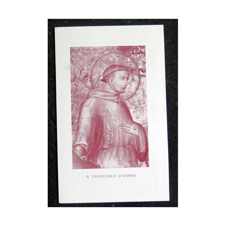 IMAGE PIEUSE : S. Francisco d'Assisi avec une prière à Saint François d'Assise 