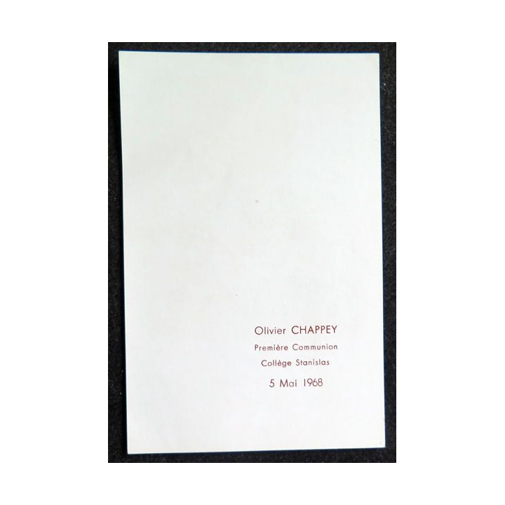 IMAGE PIEUSE : image de première communion O. Chappey 5 Mai 1968