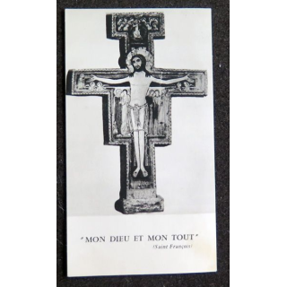 IMAGE PIEUSE : Le Cricifix qui parle à Saint François Mon Dieu et mon Tout