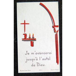 IMAGE PIEUSE : image de première communion J.L DELATOUR 5 Mai 1968