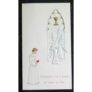 IMAGE PIEUSE : image de Communion solennelle J.L Charles Annecy 12 Mai 1968 