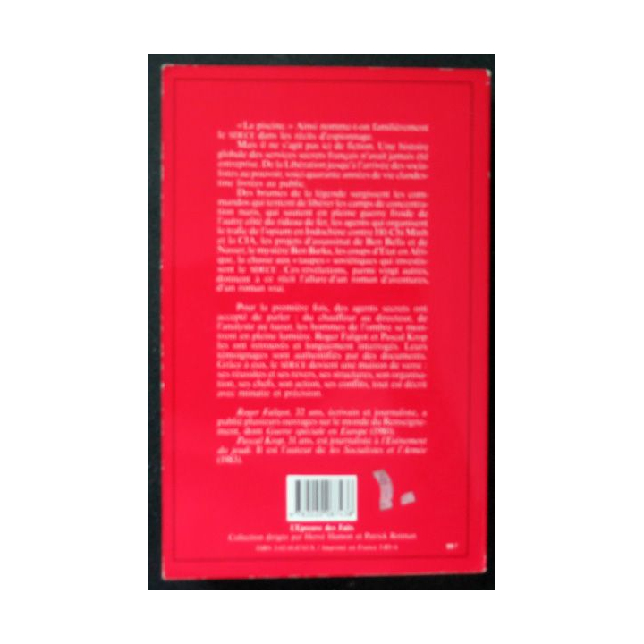 La piscine les services secrets français 1944-1984 par R. Faligot et P. Krop 1985