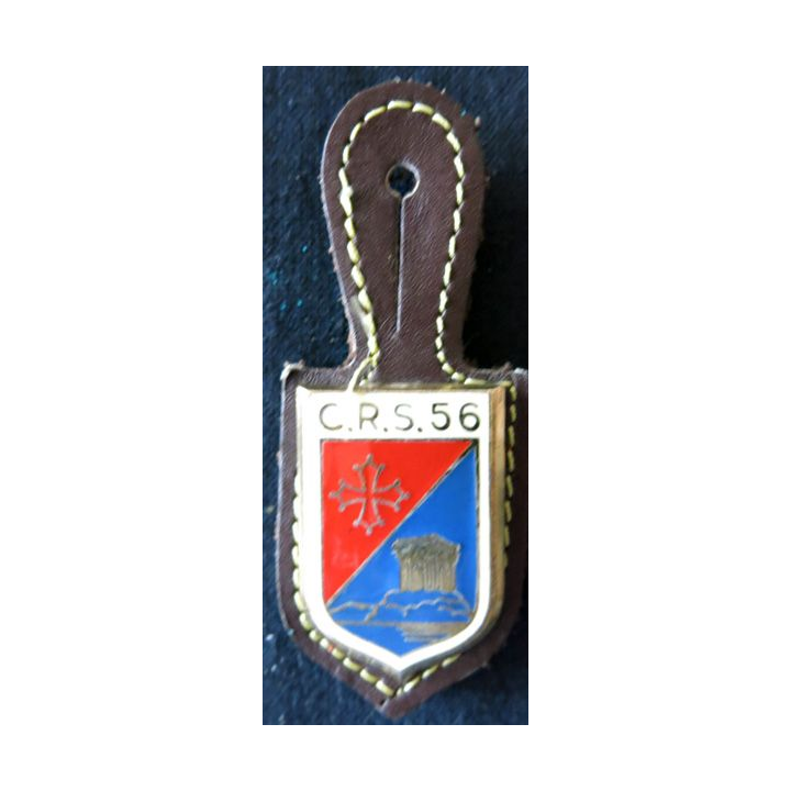 CRS 56: insigne de la compagnie républicaine de sécurité n° 56 de Montpellier, fabrication Drago Paris