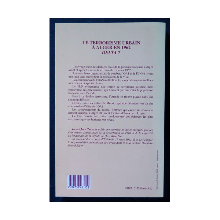 Le terrorisme urbain à Alger en 1962 Delta 7