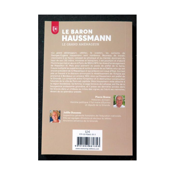 Le baron Haussmann Le Grand aménageur de P. Brana et J. Dusseau 2022