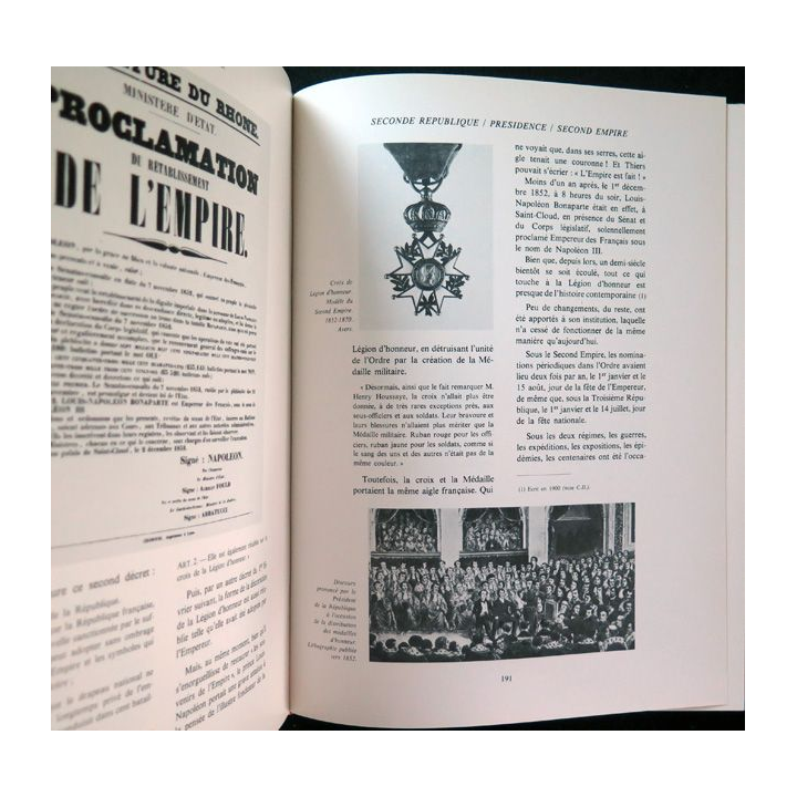 Histoire de la Légion d'Honneur de L. Bonneville de Marsangy et Claude Ducourtial 1982