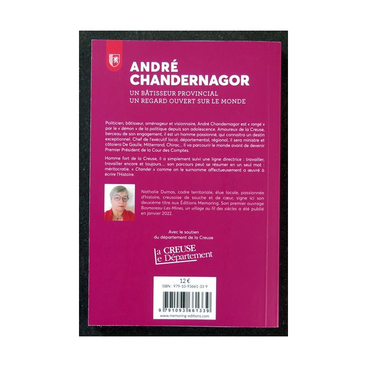 André Chandernagor Un bâtisseur provincial ... Mémoring 2022