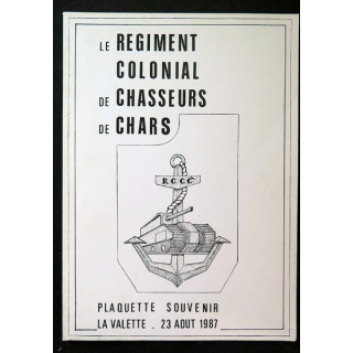 RCCC : Le régiment colonial de chasseurs de chars Plaquette souvenir 1987