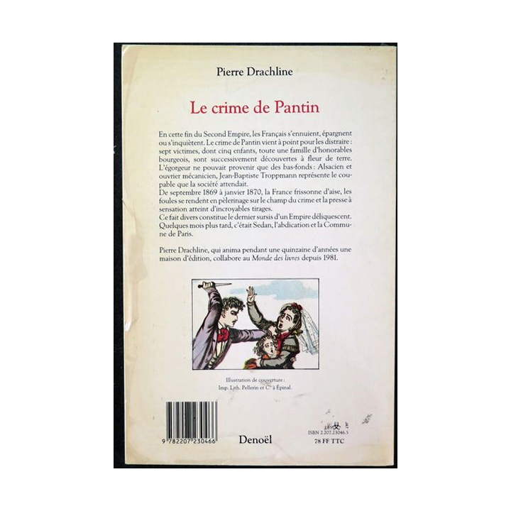 Le Crime de Pantin de Pierre Drachline Denoël 1962
