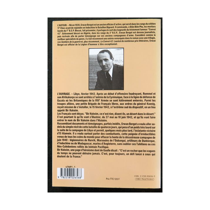 Bir Hakeim Février Juin 1942 d'Erwan Bergot aux Editions Presses de la Cité 1989