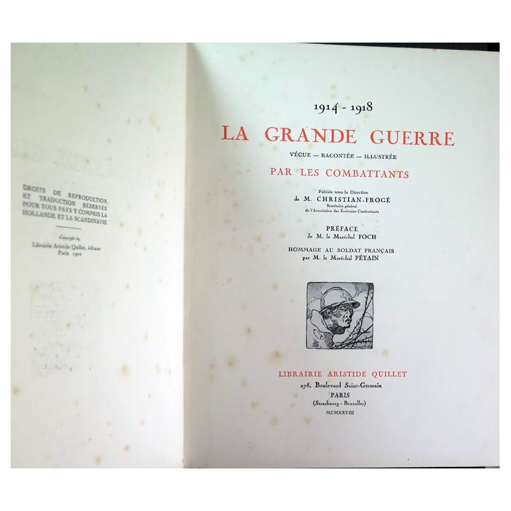 2 Tomes de la Grande Guerre vécue - racontée - illustrée par les Combattants 1914-1918