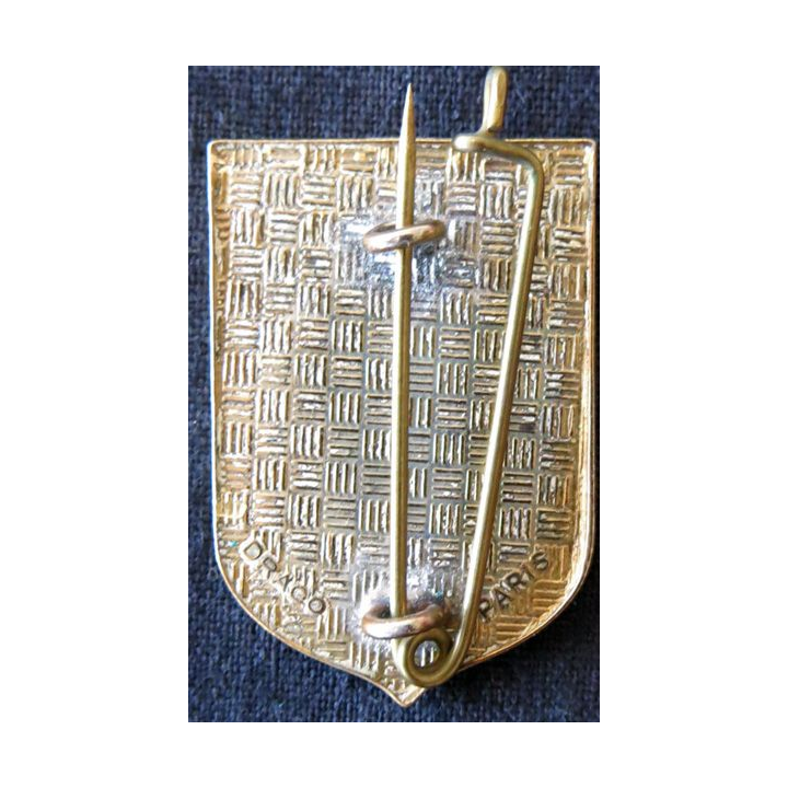 CRS 43 : insigne de la compagnie républicaine de sécurité n° 43 de Chalon-sur-Saône, fabrication Drago Paris